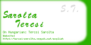 sarolta tercsi business card
